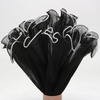 Tulle ondulé perlé de style coréen, rouleau vierge, écologique, réutilisable, pour emballage de fleurs DIY, doublure pour emballage de fleurs fraîches, matériaux d'emballage