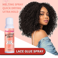 Kit d'outils pour perruque de marque privée perruque temporaire à forte tenue cheveux colle adhésive pour dentelle spray fondant pour perruque à dentelle