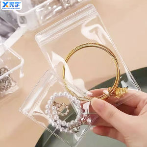 Paquet en plastique transparent PVC bijoux sac à fermeture éclair <span class=keywords><strong>collier</strong></span> pochette à bijoux perruque de cheveux PVC sac à fermeture éclair sac de rangement de bijoux transparent - Product Image 4