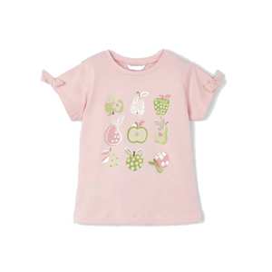 T-shirt à manches courtes pour filles en coton doux pour les journées fraîches, les superpositions d'automne et le confort décontracté à l'école et pendant les jeux - Product Image 1