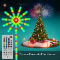Bande lumineuse LED intelligente SXZM RGBIC Effet Feu d'Artifice, Synchronisation Musicale, Alimentation USB, Guirlande Lumineuse de Noël avec Télécommande pour Décoration de Chambre, Fête et Vacances