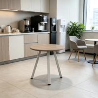 Table de réunion ronde, table de réception de bureau au design minimaliste, adaptée à 2-3 personnes