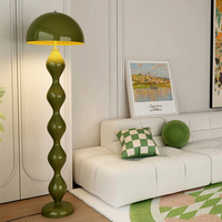 Lampe pour la décoration du salon, style nordique simple, lampe de sol rétro en forme de champignon pour le coin du canapé