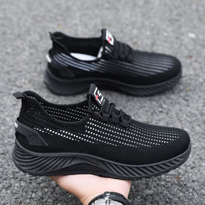 Nouvelles baskets décontractées d'été pour hommes à bout rond, à lacets, légères, respirantes, en maille, à semelle épaisse, polyvalentes et antidérapantes - Product Image 3