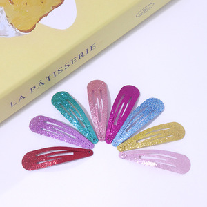 Elegante Haarspangen für Frauen mit Metalloberfläche und Glanzlackierung Modische Süße Bonbonfarbene Haarklammern - Product Image 5