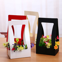 Boîte de livraison de bouquet de fleurs verticales de haute qualité, boîte pour bouquet de roses et de lys, boîte d'emballage pour transport de fleurs séchées