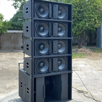 Système audio de haut-parleurs à prix d'usine pour concerts et spectacles sur scène – Enceintes passives à double subwoofer de 8 pouces pour sonorisation en ligne