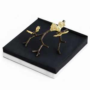 Direct Factory Supply Gold Plated Metal Butterflies Designer <b>Silver</b> Shiny Polished Stainless Steel <b>Napkin</b> Holder In Low Price - Product Image 1