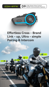 Kit de intercomunicador de casco de motocicleta OHMI D9 1000M con auriculares intercomunicador inalámbrico Bluetooth impermeable - Product Image 2