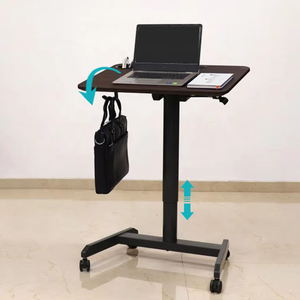 Bureau debout pliable moderne en métal avec vérin à gaz et hauteur réglable pour ordinateur portable, idéal pour le bureau, l'école, l'hôpital, la maison, l'appartement et l'hôtel - Product Image 2