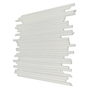Pailles en plastique liquides pour usage oral, 10 pièces par paquet, emballage en vrac, matériau PP blanc de qualité alimentaire - Product Image 1