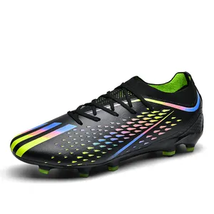 2024 Botas de futebol promocionais masculinas antiderrapantes calçados esportivos diários moda quebrada chuteiras de futebol calçados de treinamento
