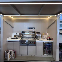 Cuisine extérieure en aluminium, meilleurs designs de cuisines extérieures, cuisine modulaire pour barbecue en plein air