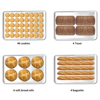 Four à convection commercial électrique et gaz PLC intelligent pour boulangerie, 3 à 6 plateaux, pour gâteaux de lune, tartes aux œufs, pains, croissants, pâtisseries et gâteaux