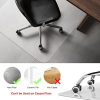 Tapis de sol pour chaise d'ordinateur pour bureau Tapis de protection de sol pour chaise roulante en PVC transparent