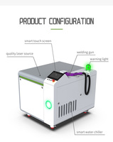 Mesin las Laser 4-in-1 profesional, mesin las 1000W 1500W 2000W 3000W