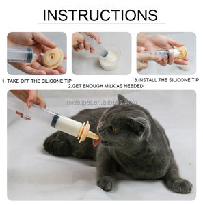 Tétine d'alimentation <span class=keywords><strong>pour</strong></span> chatons et chiots, sucette d'alimentation en silicone <span class=keywords><strong>pour</strong></span> animaux de compagnie et faune - Comprend 1 ml à 100 ml, convient à tous les âges - Product Image 6