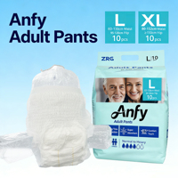Anfy Einweg-Atmungsaktive Bedruckte Vliesstoff-Erwachsenenwindeln Pull-Up-Hosen 3D-Auslaufschutz Trockene Oberfläche Hohe Absorption
