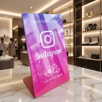 Support de table NFC Instagram mini en acrylique prêt à être expédié pour petites entreprises