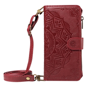 Funda tipo billetera multifunción con cremallera, tarjetero, funda con estampado de flores y Mandala para Moto G37/G47/G57 <span class=keywords><strong>Power</strong></span>/G67 <span class=keywords><strong>Power</strong></span>/Edge 70 - Product Image 6