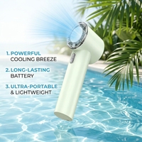 Mini ventilateur de poche portable mignon et tendance pour l'été avec fonction veilleuse