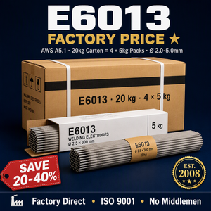 E6013 3/32 1/8 Batang Las 20 Kg/kotak 2.5mm 3.2mm 300mm 350mm Elektroda 6013 Elektroda Las Produsen Pabrik China OEM - Product Image 1