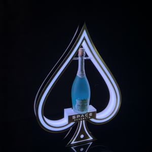 Présentoir lumineux LED personnalisé en or miroir, rechargeable, coloré, As de Pique, pour service de bouteilles VIP, glorificateur, panneau lumineux LED pour boîte de nuit - Product Image 6