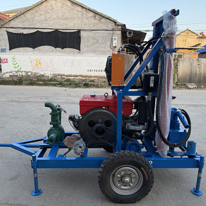 Trivella Rotante Portatile con Motore Diesel per Pozzi d'Acqua, Profondità 100m, in Vendita - Product Image 1