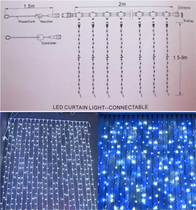 TOPREX Warm White <strong>LED</strong> Fairy <strong>Light</strong> <strong>String</strong> IP65 Outdoor Wedding Decoration Waterfall Curtain <strong>Lights</strong> for Holiday Celebrations - Product Image 2