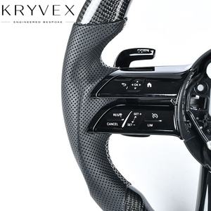Volant en fibre de carbone 100% réelle + cuir Kryvex pour Mercedes-Benz GLC GLE450 C63 C450 E63 W213 A250 <span class=keywords><strong>AMG</strong></span> Sport etc. - Product Image 2