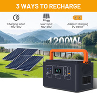 Centrale Électrique Solaire Portable 1200W pour l'Extérieur, Générateur Haute Capacité 220V avec Écran LCD Intelligent