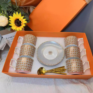 Vente en gros de service à thé de luxe en céramique haut de gamme, tasse à café et soucoupe - Product Image 3