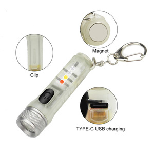 Mini lampe torche porte-clés rechargeable USB-C, lumière LED blanche, pour un usage quotidien - Product Image 3
