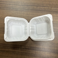 Contenants alimentaires à couvercle rabattable en MFPP blanc de 9 pouces, directement de l'usine, boîtes à emporter jetables pour le déjeuner