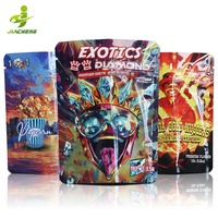 Sachet refermable Mylar en aluminium et plastique, imprimé sur mesure, anti-odeur, pour biscuits et bonbons, format 3.5 pouces