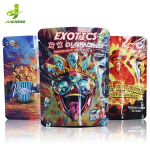 Sachet refermable Mylar en aluminium et plastique, imprimé sur mesure, anti-odeur, pour biscuits et bonbons, format 3.5 pouces - Product Image 4