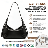 Sac Hobo en Cuir PU Noir Personnalisé, Sac à Main Élégant et Souple en Forme de Croissant, Sac à Bandoulière Quotidien pour Femme, Personnalisation OEM
