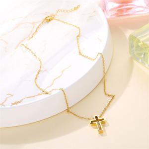 Minimalist Hollow Trend Best Religious Cross Pvd Stainless Steel <b>Christian</b> Pendants Fine Fashion Jewelry <b>Necklaces</b> for Men 2024 - Product Image 1