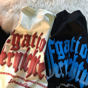 T-shirts décontractés pour hommes, style streetwear, surdimensionnés, 100 % coton, avec impression en relief, poids lourd, pour hommes - Product Image 3