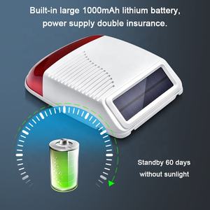 Ev güvenlik kablosuz Siren güneş enerjili açık <span class=keywords><strong>Alarm</strong></span> sireni anti-hırsızlık hırsız <span class=keywords><strong>alarm</strong></span>ı sistemi - Product Image 3
