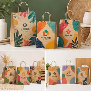 Packaging Bag Personalized Gift Bag Packing Bag Handle <b>Tissue</b> <b>Paper</b> Cosmetic Packaging Eco Friendly Packaging Printing Product - Product Image 6