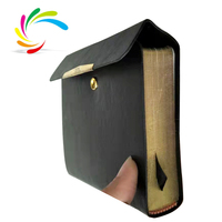 Bible de poche NIV en cuir de qualité supérieure, reliée, fabriquée directement en usine, imprimée avec des boutons et une boîte extérieure
