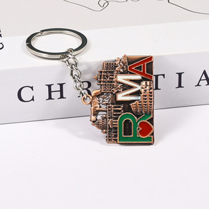 Italie Voyage Qualité Souvenir Porte-clés Clé En Métal Personnalisée avec Logo Design <span class=keywords><strong>Rome</strong></span> Porte-clés pour Cadeaux de Destination Touristique - Product Image 4