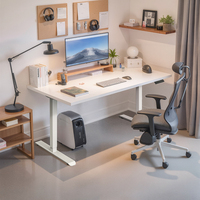 Bureau de travail électrique à hauteur réglable à double moteur avec mémoire de réglage de la hauteur