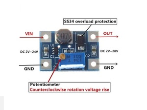 Mô-đun Nguồn Tăng Áp Điều Chỉnh Bước Lên DC-DC Mô Đun Cấp Nguồn Chuyển Đổi Tăng Áp SX1308 - Product Image 6