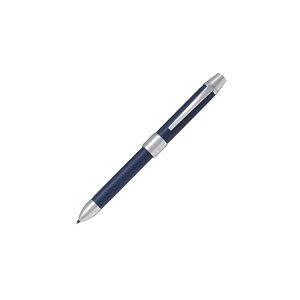 Stylo multifonction BTHR-3SL en cuir, 2 couleurs, pointe bille 0,7 mm + mine 0,5 mm, type rotatif et à clic, corps en laiton - Product Image 3