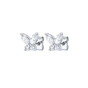 ROXI S925 <b>Sterling</b> <b>Silver</b> Simple Fashion Four Seasons Flower Zircon <b>Stud</b> <b>Earrings</b> - Product Image 2