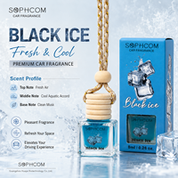 Diffuseur de parfum pour voiture suspendu, flacon en verre de 8 ml avec bouchon en bois, désodorisant pour voiture, diffuseur d'huiles essentielles pour l'intérieur de la voiture, rétroviseur