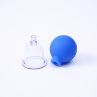4 pièces ensemble de ventouses en verre verre Silicone ventouses Massage aspiration sous vide ventouses pour corps visage jambe épaule Muscle