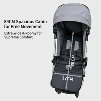 Poussette pliable légère JXB XF668 pour bébé, position assise et allongée, avec grand pare-soleil, idéale pour les voyages